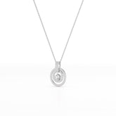 1.6 CT Lab Diamond Round Cut Pendant